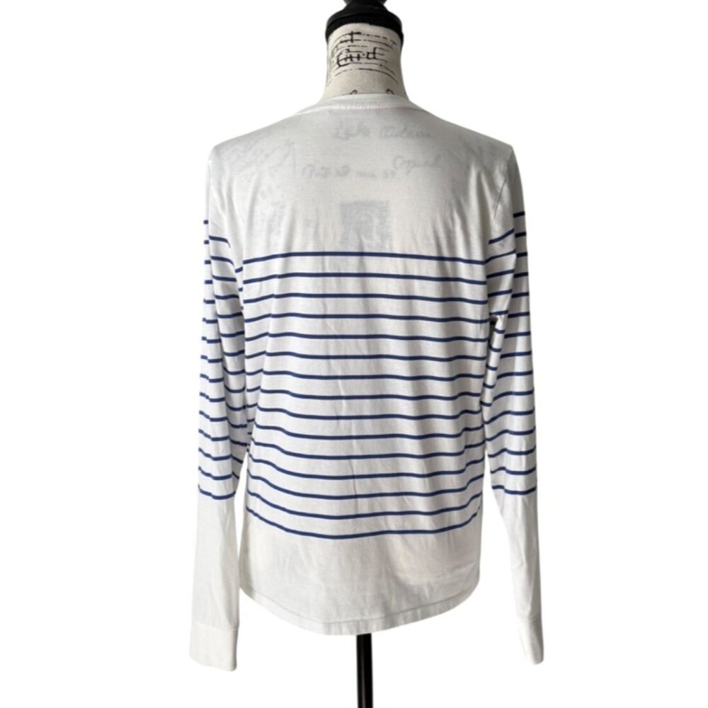 Polo Ralph Lauren Top Heart Polo Golf Striped Long Sleeve Tailored Fit Size L - Picture 4 of 9